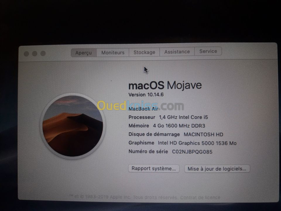 MACBOOK AIR A1466 EMC 2632