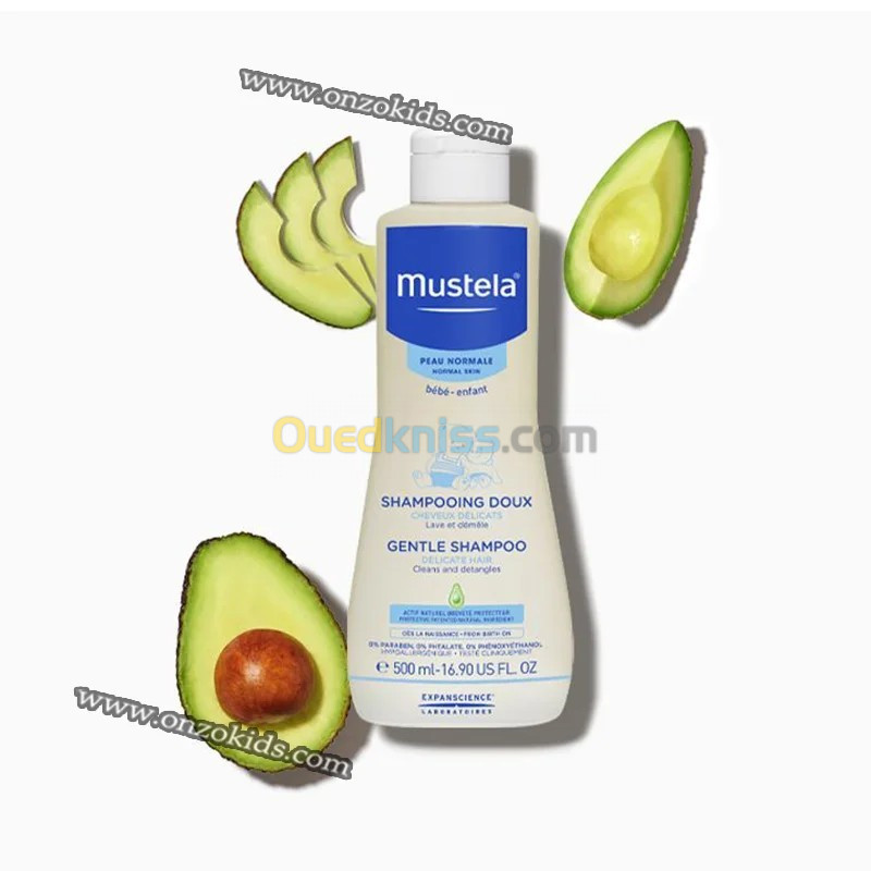 Shampoing doux bébé à l'avocat 500 ml - Mustela