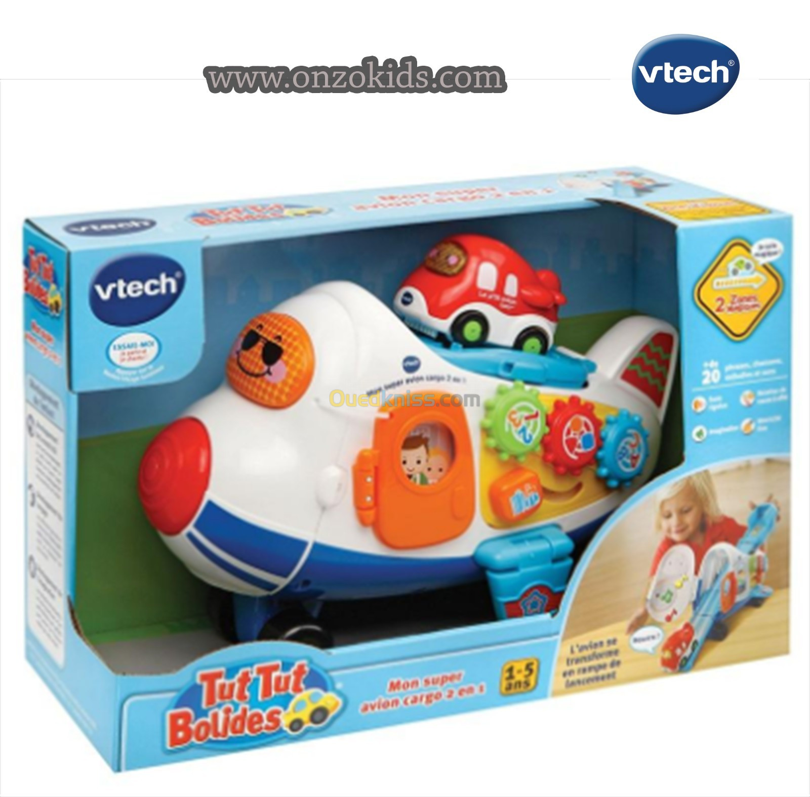 Tut Tut Bolides -Jouet avion cargo 2 en 1 - Vtech