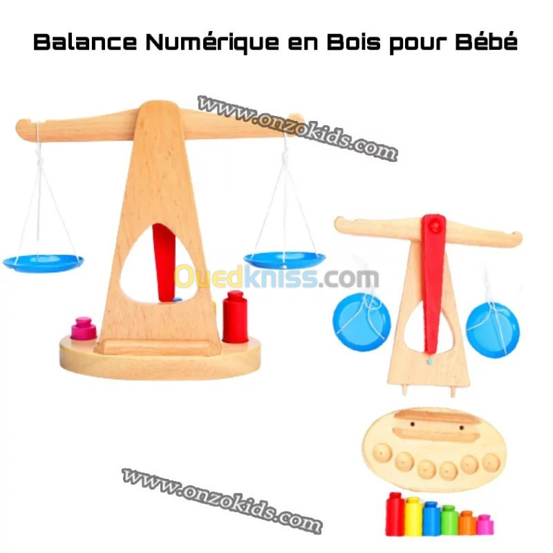 jeux éducatif Balance Numérique en Bois pour Bébé