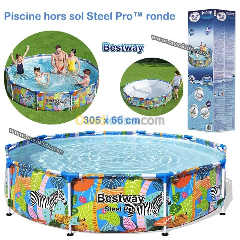 Piscine hors sol Steel Pro ronde 305 x 66 cm Bestway