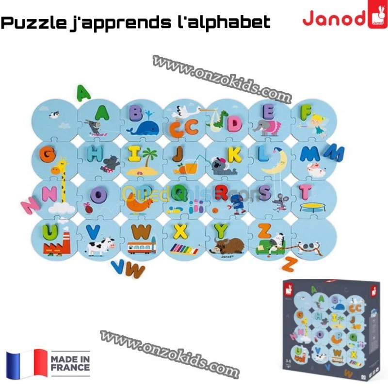 jeux éducatif Puzzle japprends lalphabet  Janod