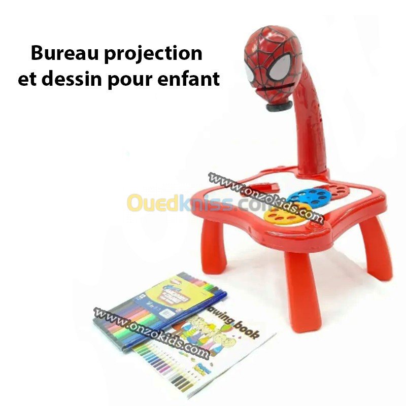 Bureau projection et dessin pour enfant