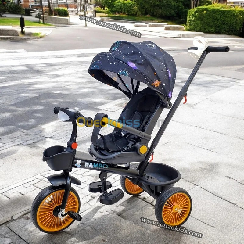 Vélo poussette tricycle évolutif de luxe Sergio