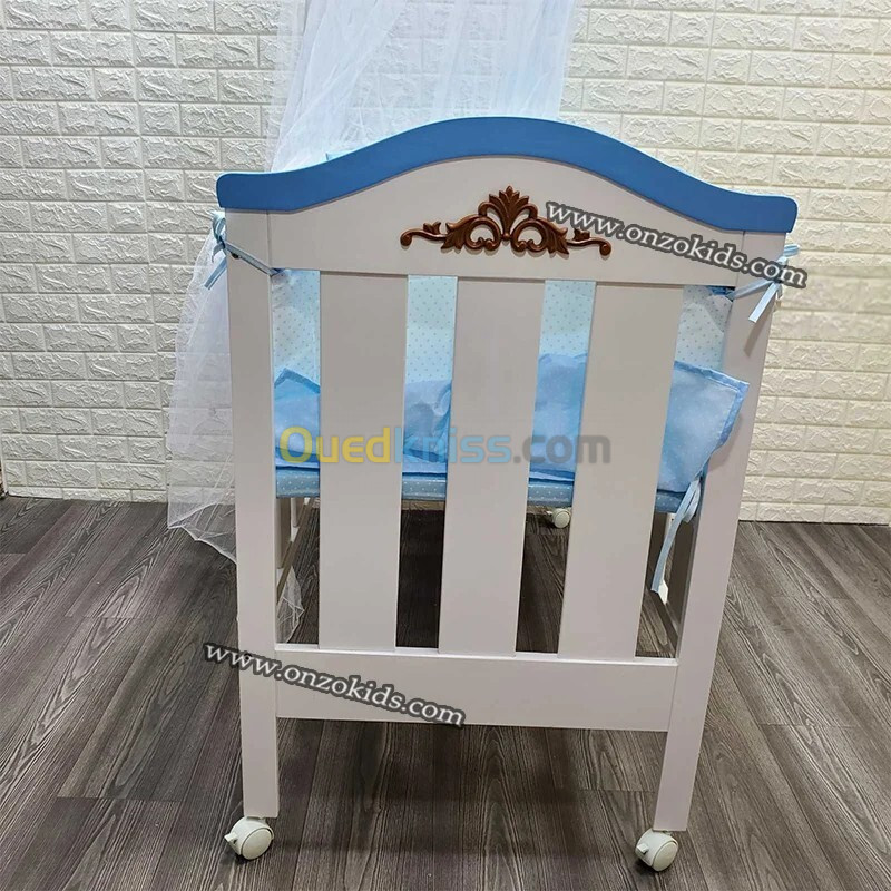 Lit parc cododo 2en1 en bois avec moustiquaire pour bébé - Mini Pouce