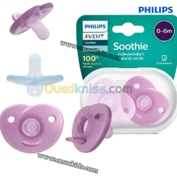Pack 2 Sucettes Orthodontiques Soothie AVENT Philips