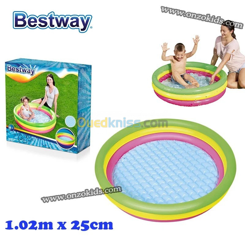 Piscine Gonflable Arc-en-Ciel 102 cm x 25 cm Bestway 