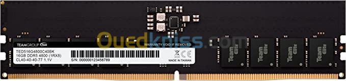 Mémoire Ram TeamGroup ELITE U-DIMM DDR5 16 Go