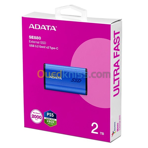 DISQUE DUR EXTERNE SSD ADATA SE880 2TO / 4TO