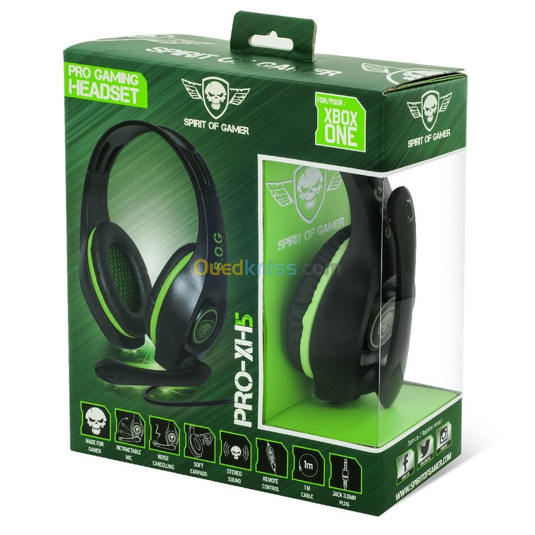 Casque Spirit of Gamer PRO XH5 COMPATIBLE XBOX (VERT)