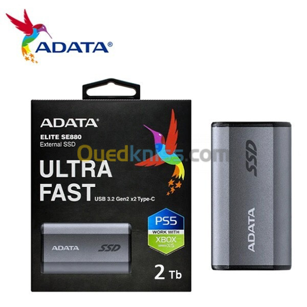 DISQUE DUR EXTERNE SSD ADATA SE880 2TO / 4TO