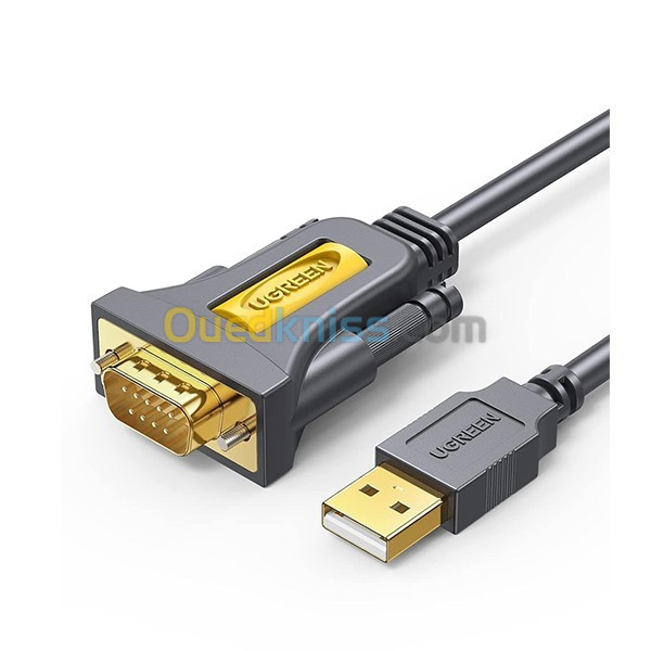 Adaptateur UGREEN USB A vers RS232 DB9  1.5 M REF : 20211