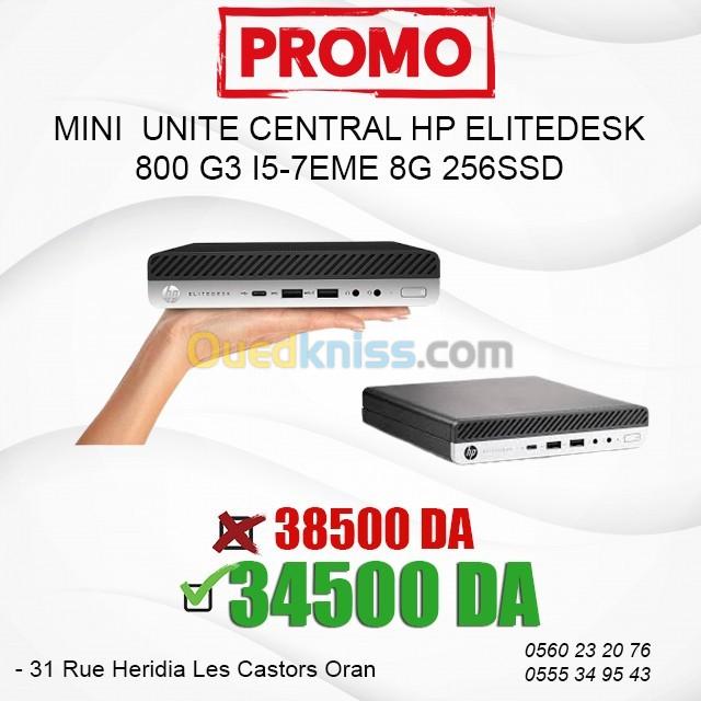 MINI  UNITE CENTRAL HP ELITEDESK 800 G3 I5-7EME 8G 256SSD