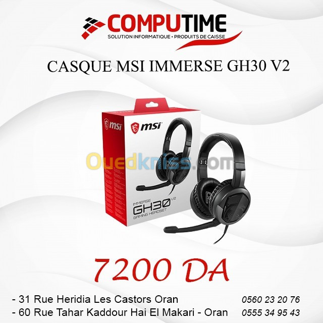 CASQUE MSI IMMERSE GH30 V2