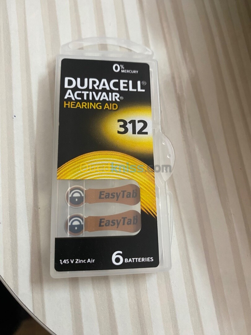 Piles Duracell 312