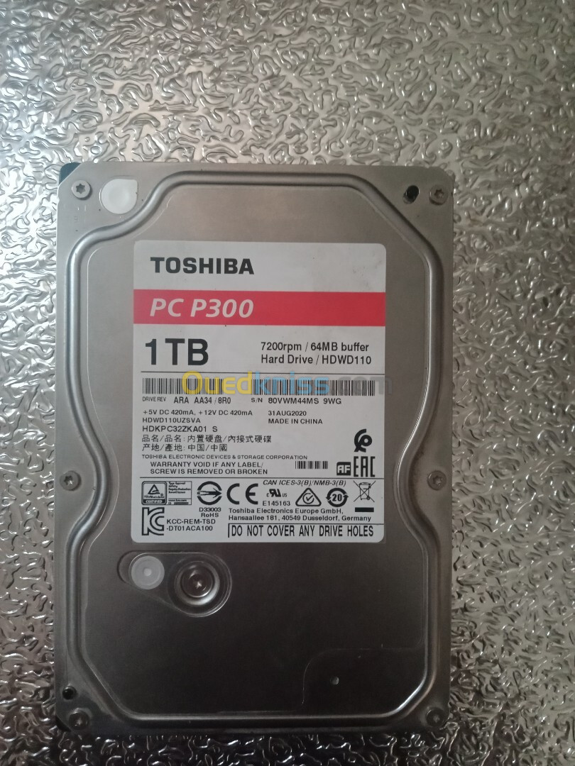 Toshiba 1Tb HDD Hard Drive 