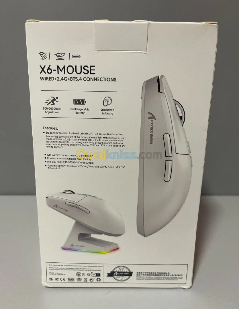 Attack shark X6 wireless gaming Mouse 