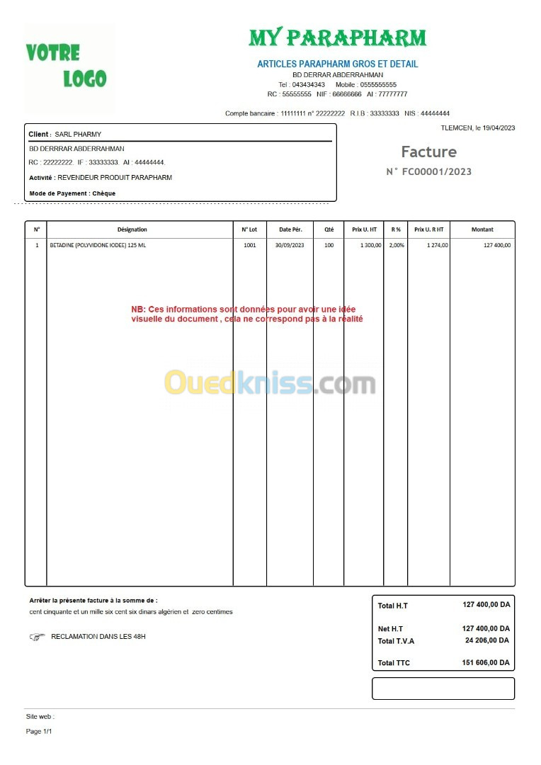 LOGICIEL GESTION PARAPHARMACIE