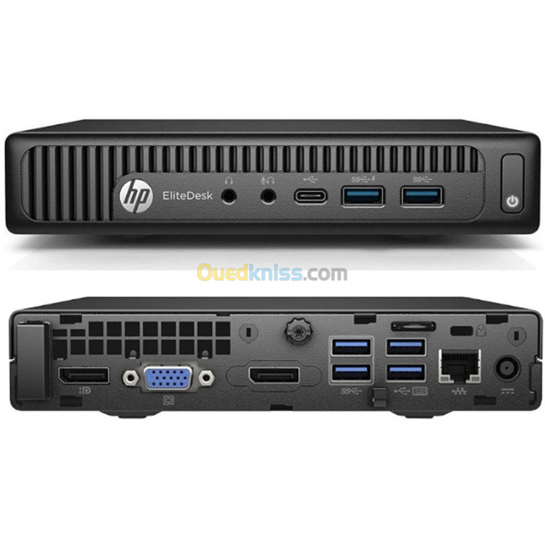 UNITE CENTRALE HP EliteDesk 800 G2 Desktop Mini UNITE CENTRAL I5 6ème-8GB 256 SSD