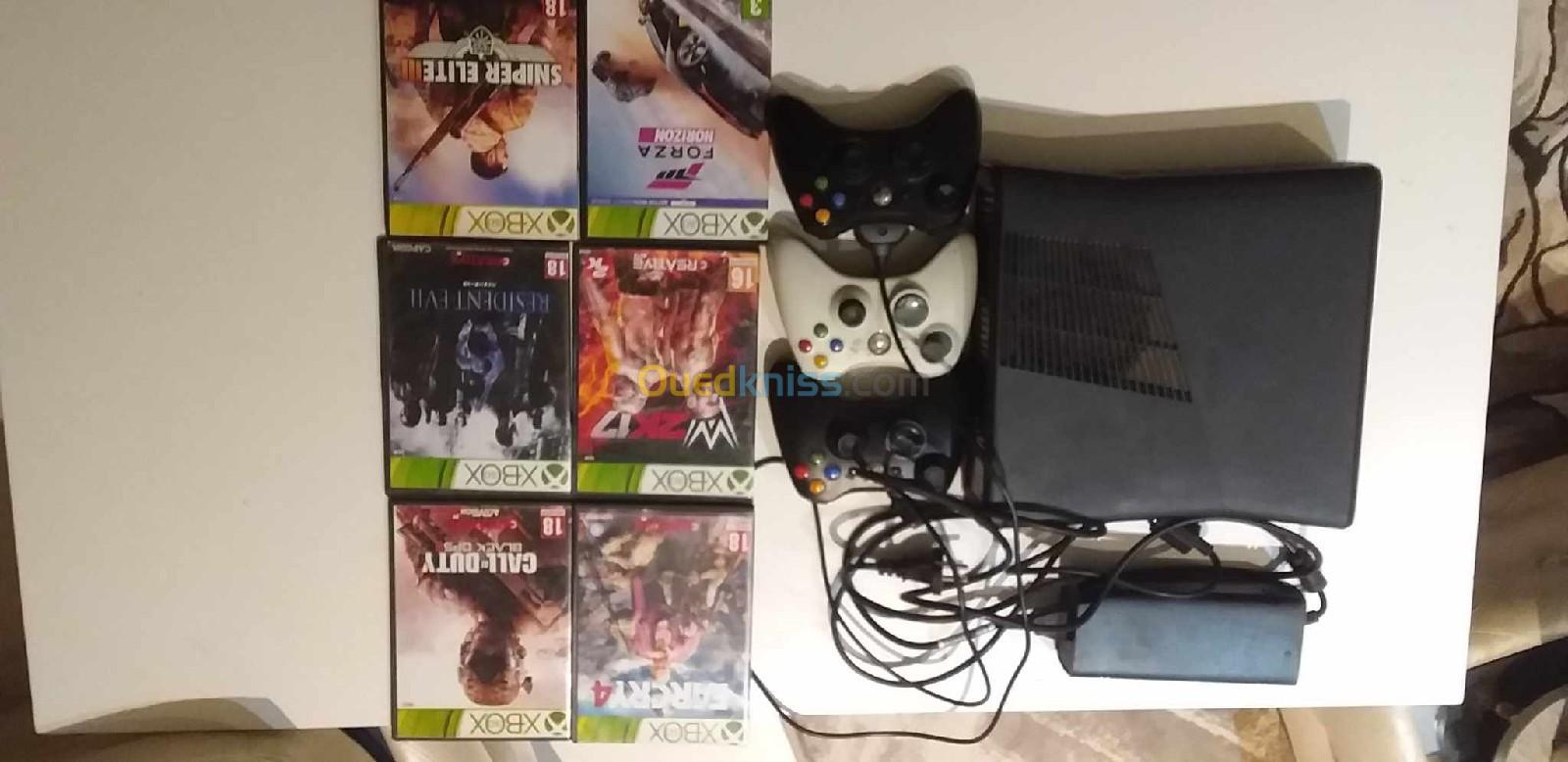 Xbox 360+7cd+3 bras.