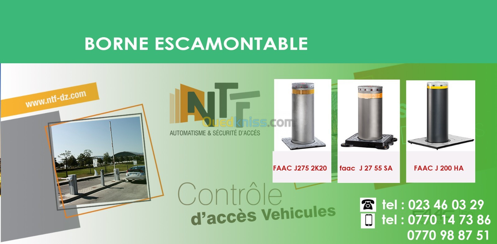 BORNE ESCAMONTABLE  " FAAC " 