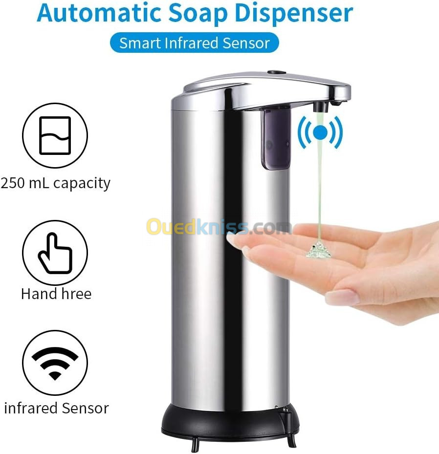 موزع صابون  Distributeur automatique de savon liquide avec capteur infrarouge intelligent