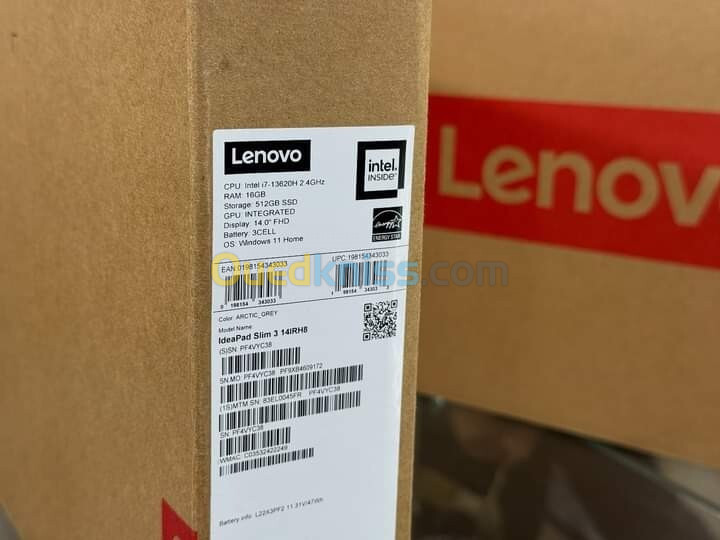 LENOVO IDEAPAD SLIM 3 / 13th I7-13620H / 16GO DDR5 / 512SSD / 14 FHD