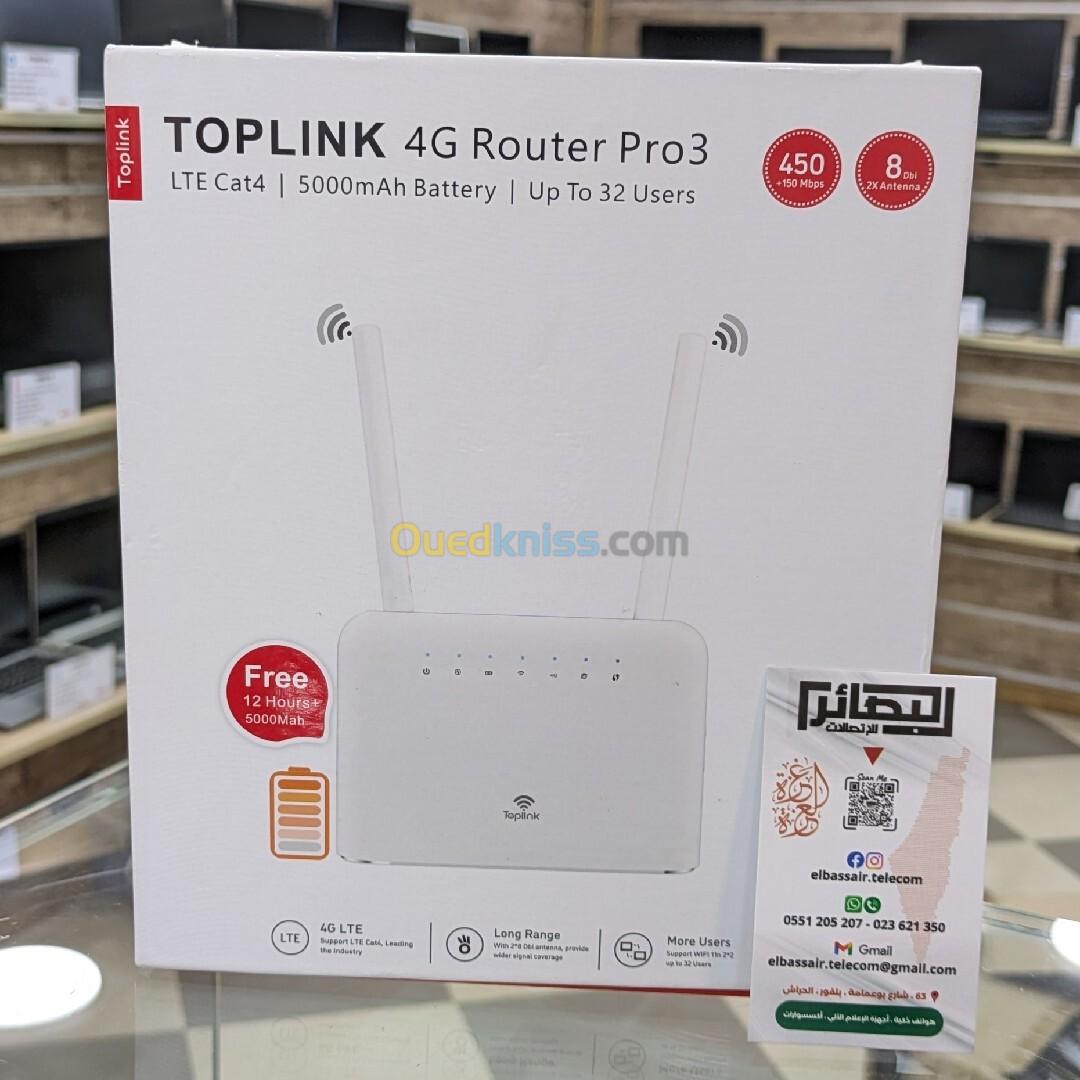 TOPLINK 4G Router Pro 3 - LTE Cat4 | 5000 mAh Battery | Up To 32 Users