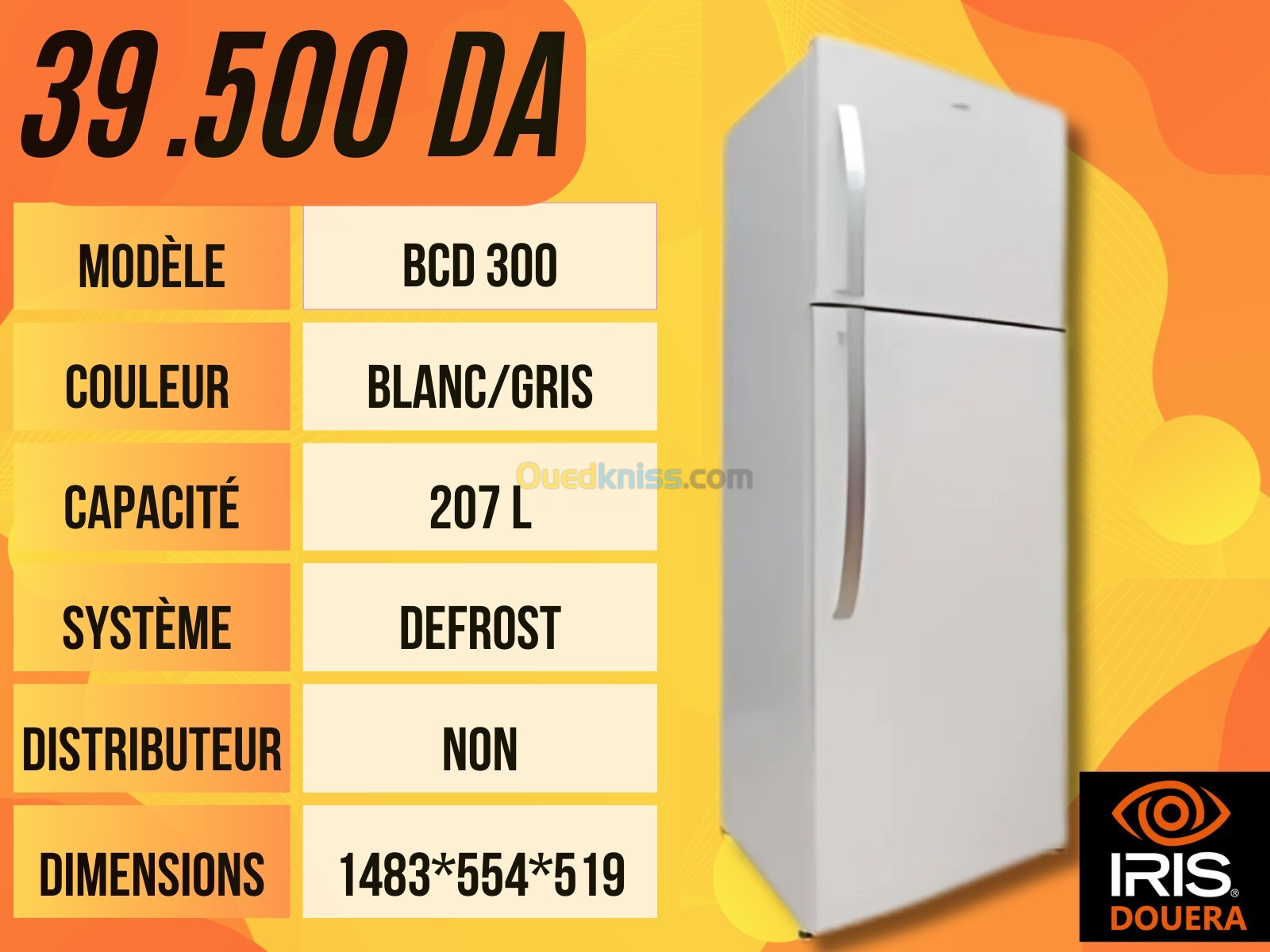 PROMOTION REFRIGERATEURS ET CONGELATEURS IRIS