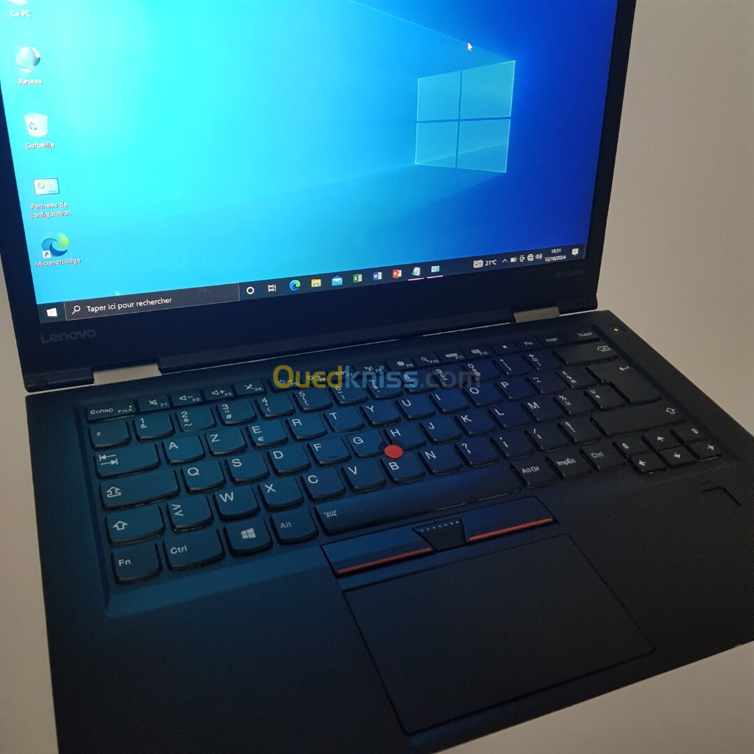 Lenovo ThinkPad X1 Carbon G5, i7-6600U, 8 Go RAM, 256 Go SSD, Windows 10 Professionnel