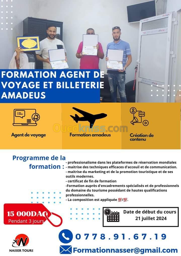 Formation agent de voyage et billetterie 