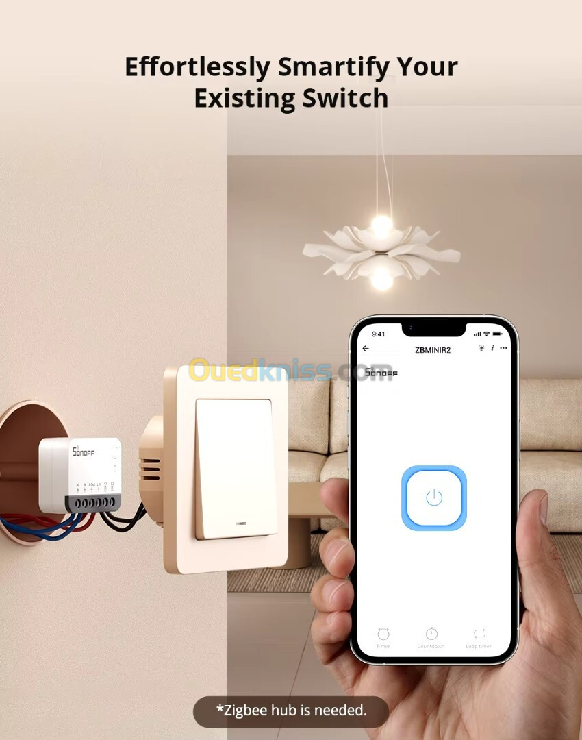 SONOFF ZBMINIR2 Zigbee Smart Switch Detach Relay Switch Remote Control via eWeLink Compatible Zigbee