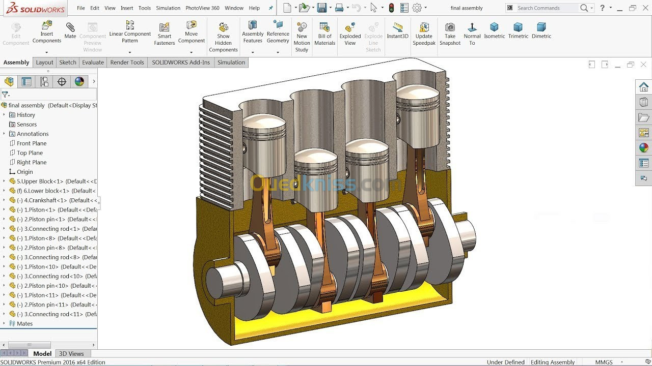 Conception dessin industriel fabrication mécanique plan 2D 3D Etude رسم صناعي ميكانيكي  Solidworks 