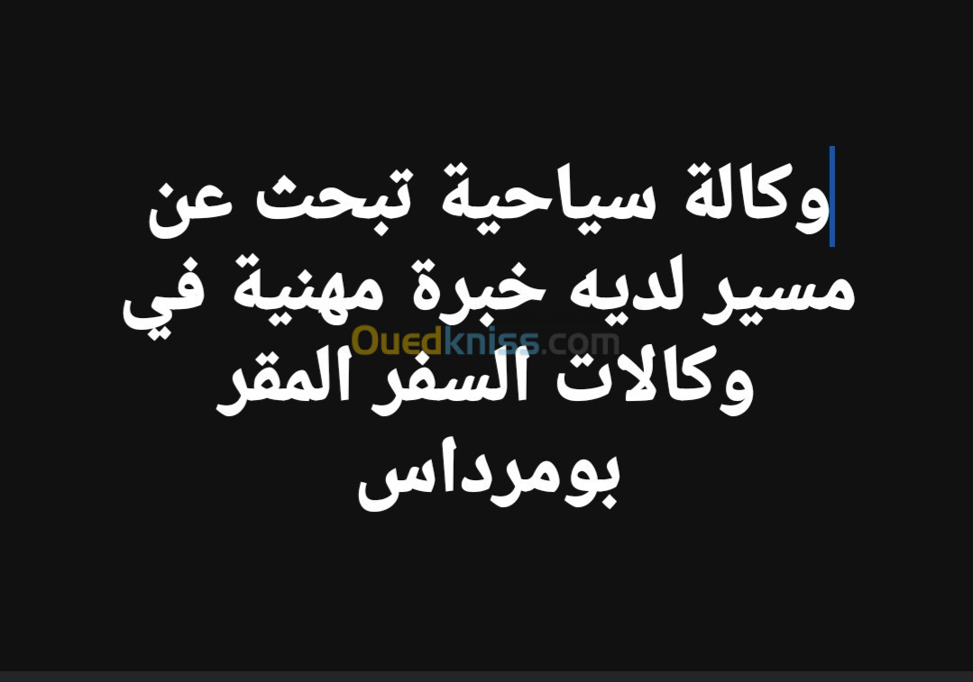 مسير وكالة سياحية