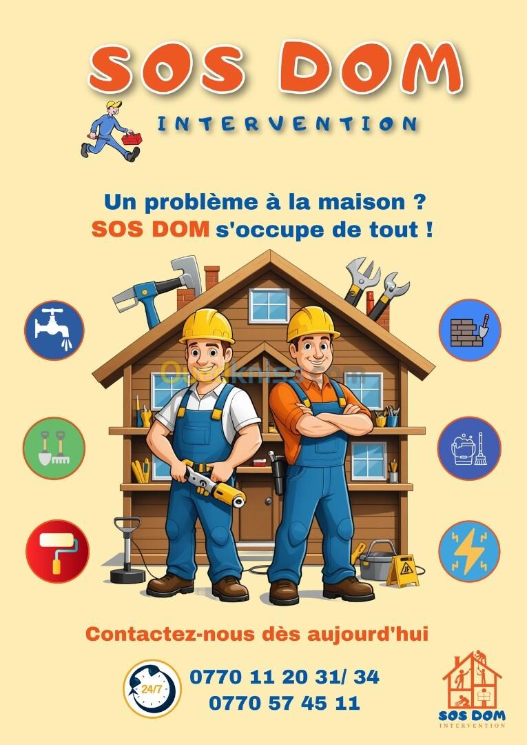 Bricolage et Maintenance a domicile 24H/7J