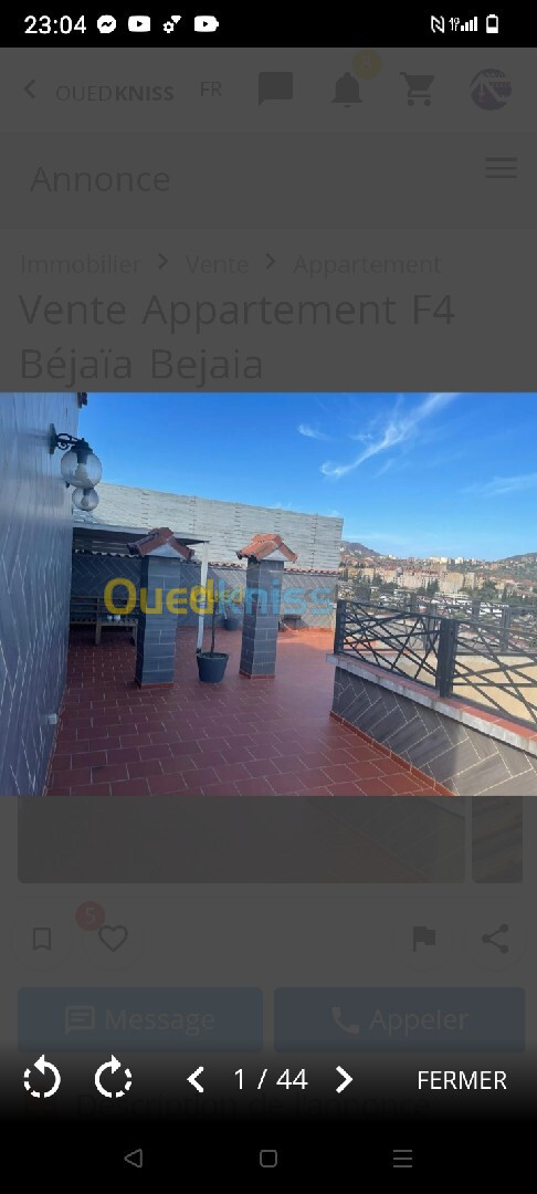 Vente Appartement F4 Béjaïa Bejaia