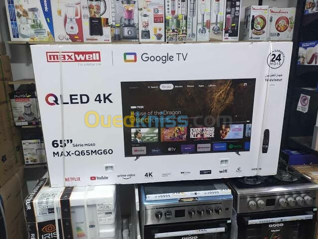 Promotion tv maxwel 65" 4k ultra hd Smart Google tv