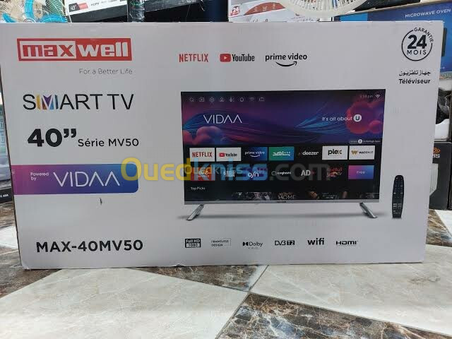 Promotion tv maxwel 40 pouce simple et Smart 