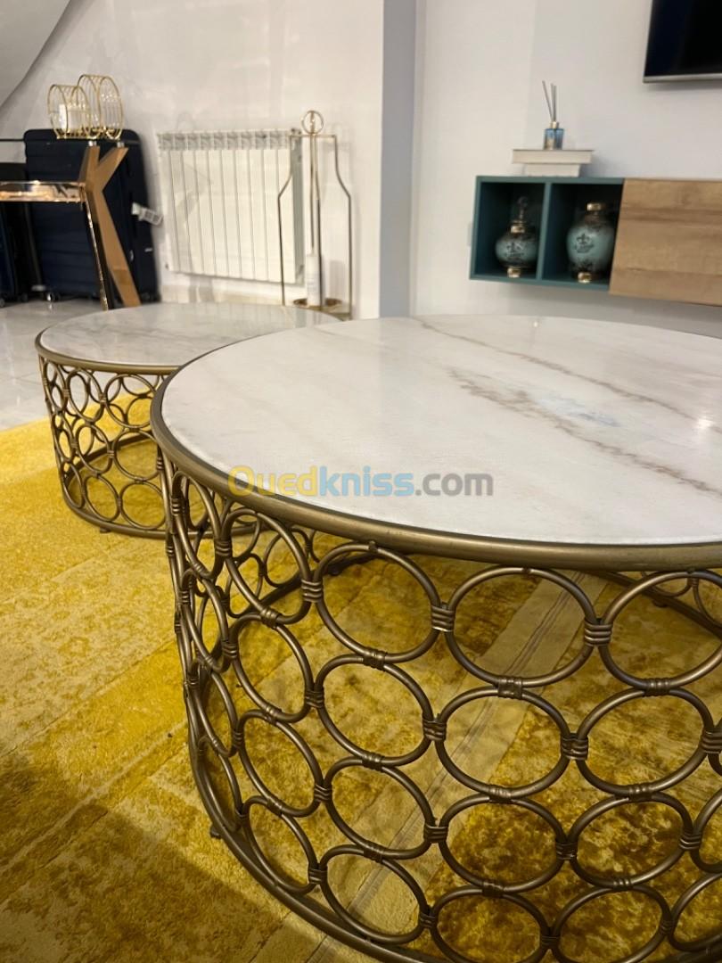 2 Table basse en  marbre 