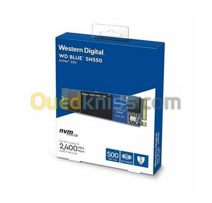 SSD NVMe Western Digital SN550 500 Go M. 2 2280 PCIe NVMe WDS500G2B0C