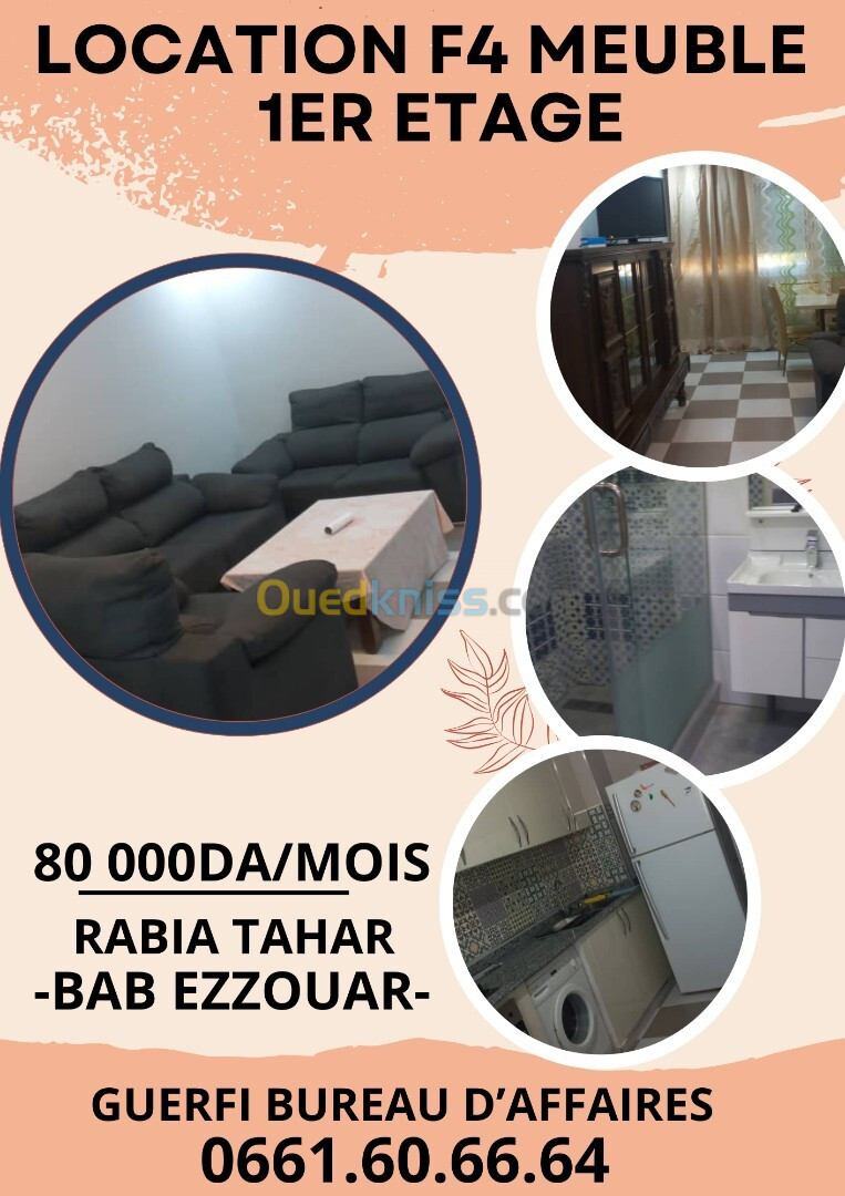 Location Appartement F4 Alger Bab ezzouar