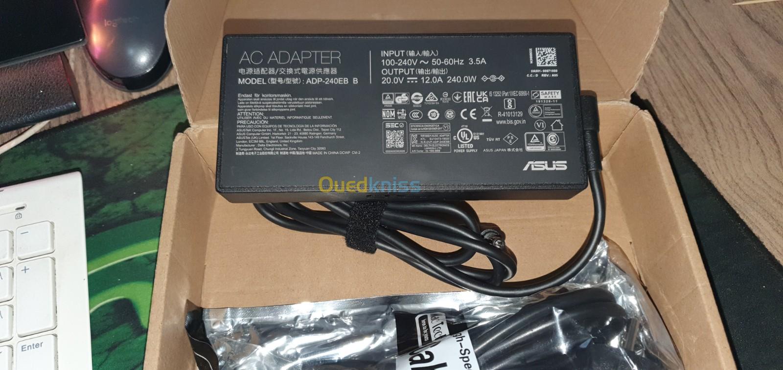 Chargeur original ASUS TUF 240W, 12A, 20V, neuf jamais utilisé 