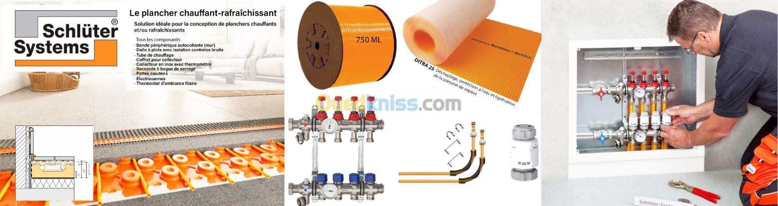 Système pour plancher chauffant hydraulique