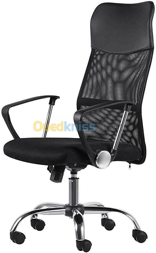 chaise opérateur  de travail ergonomique avec dossier haut en maille