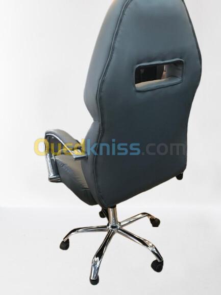 Fauteuil de Directionnel en similicuir gris  Professionnels