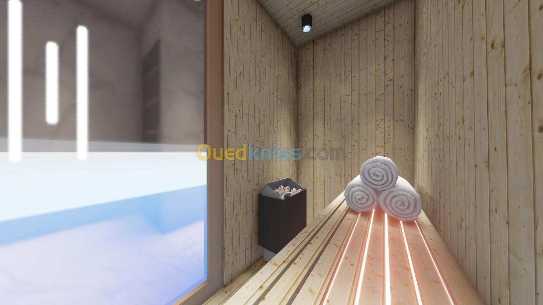 Réalisation sauna hammam sûr mesure 