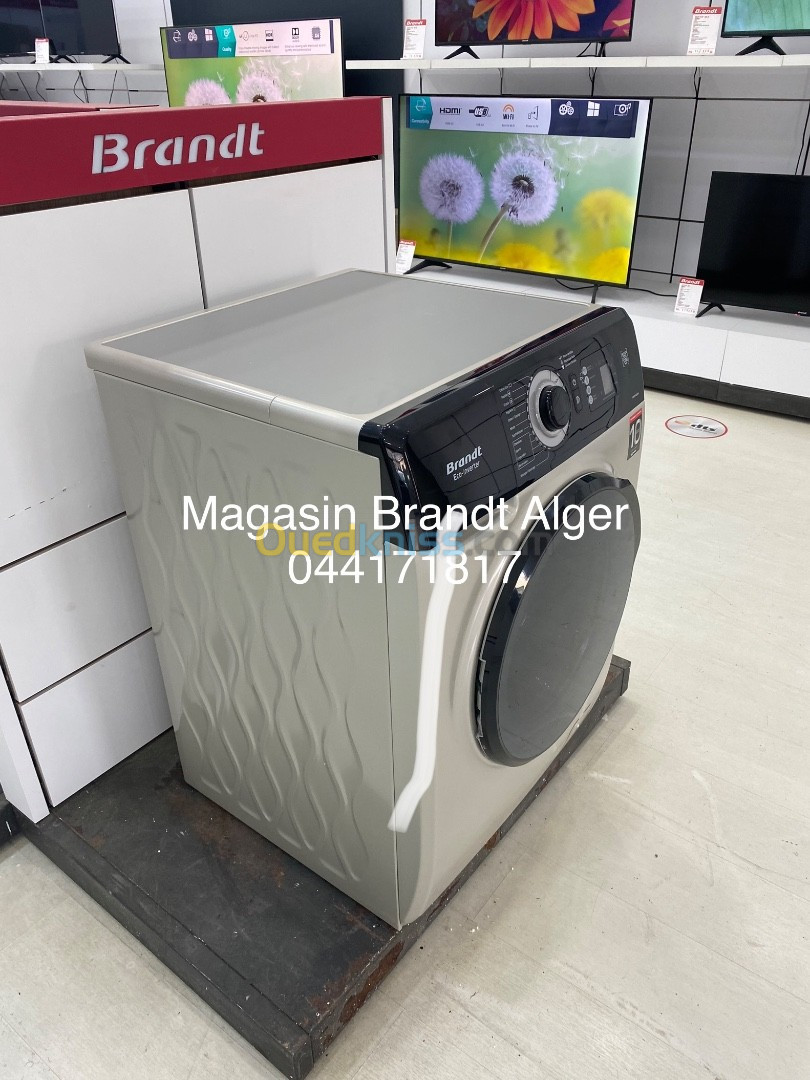 Machine à laver Brandt 10,5kg silver Black Edition 