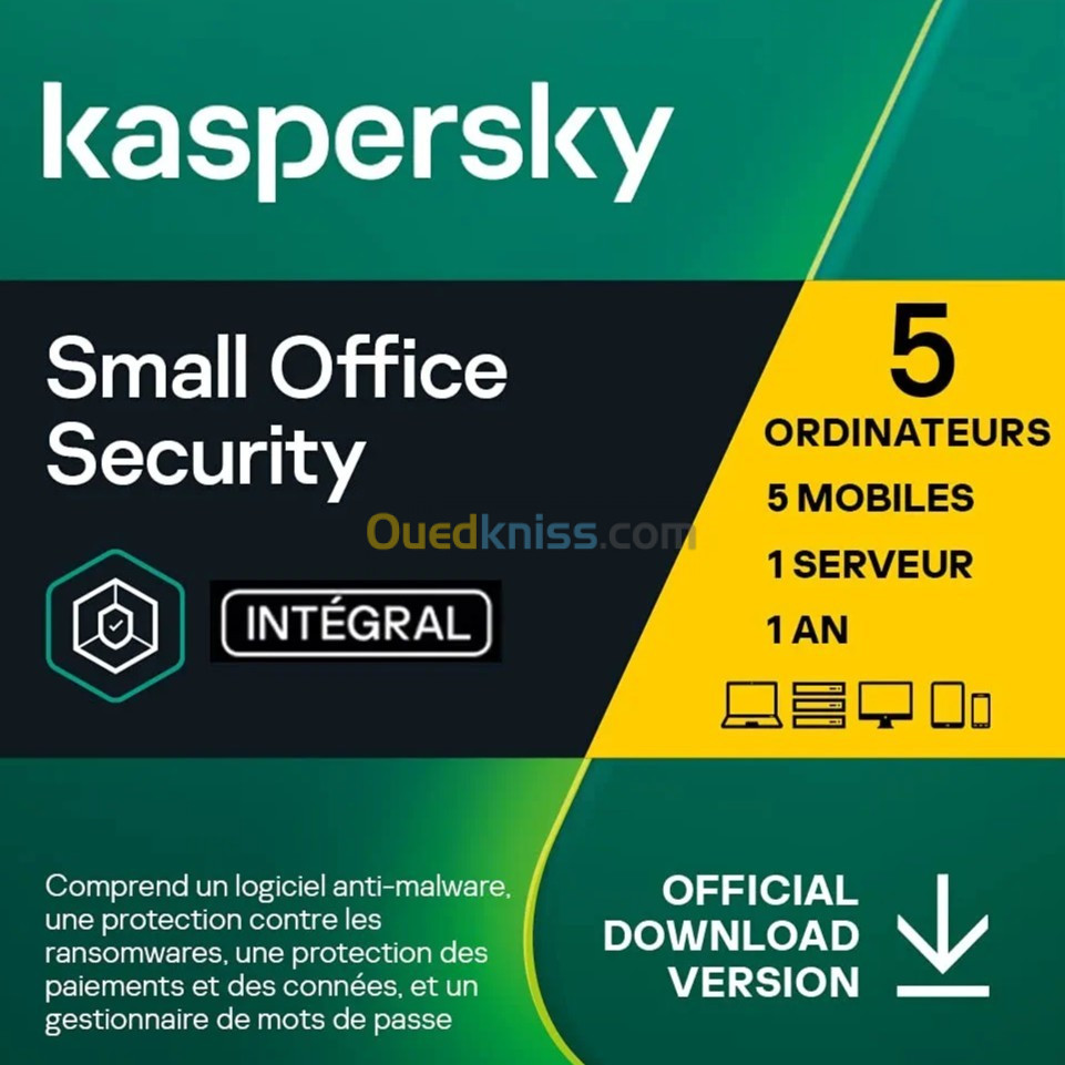 Kaspersky 2 ans officiel entreprises