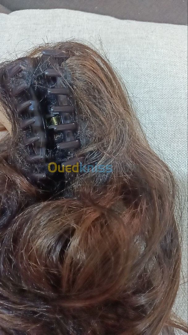 Lot Extension de cheveux a clips queue de cheval et frange 