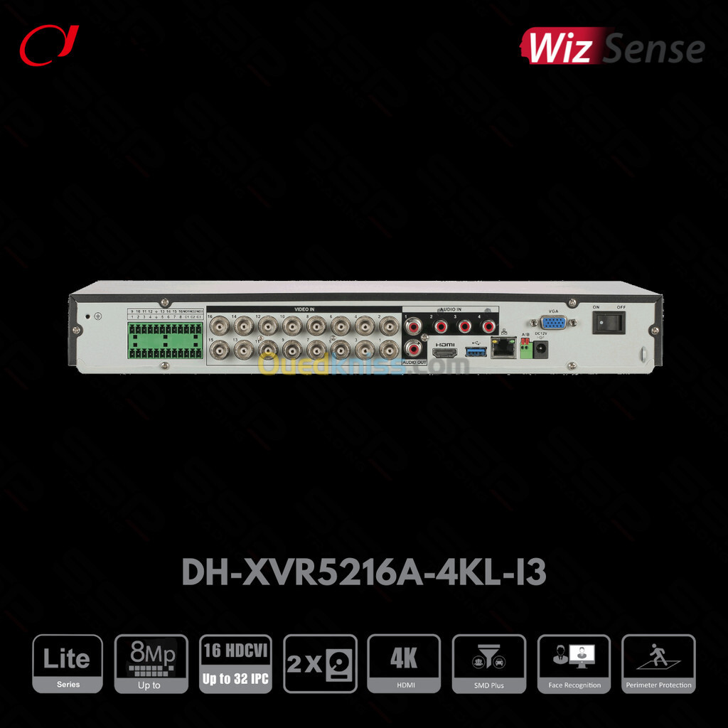 Dahua XVR5216A-4KL-I3 / 16CH 2HDDs WizSense Digital Video Recorder